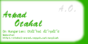 arpad otahal business card